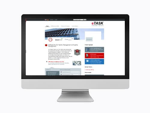 Webdesign Referenz eTask vorher